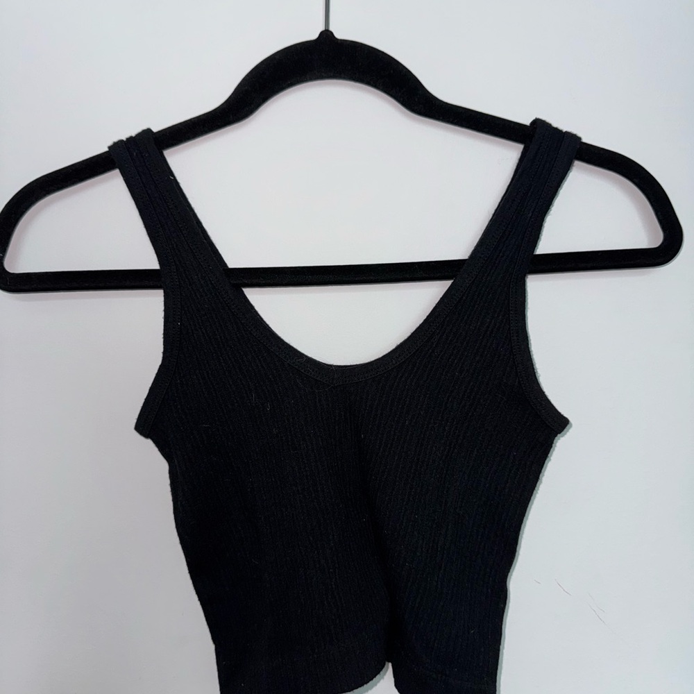 Urban Outfitters Black Knit Cropped Tank Top